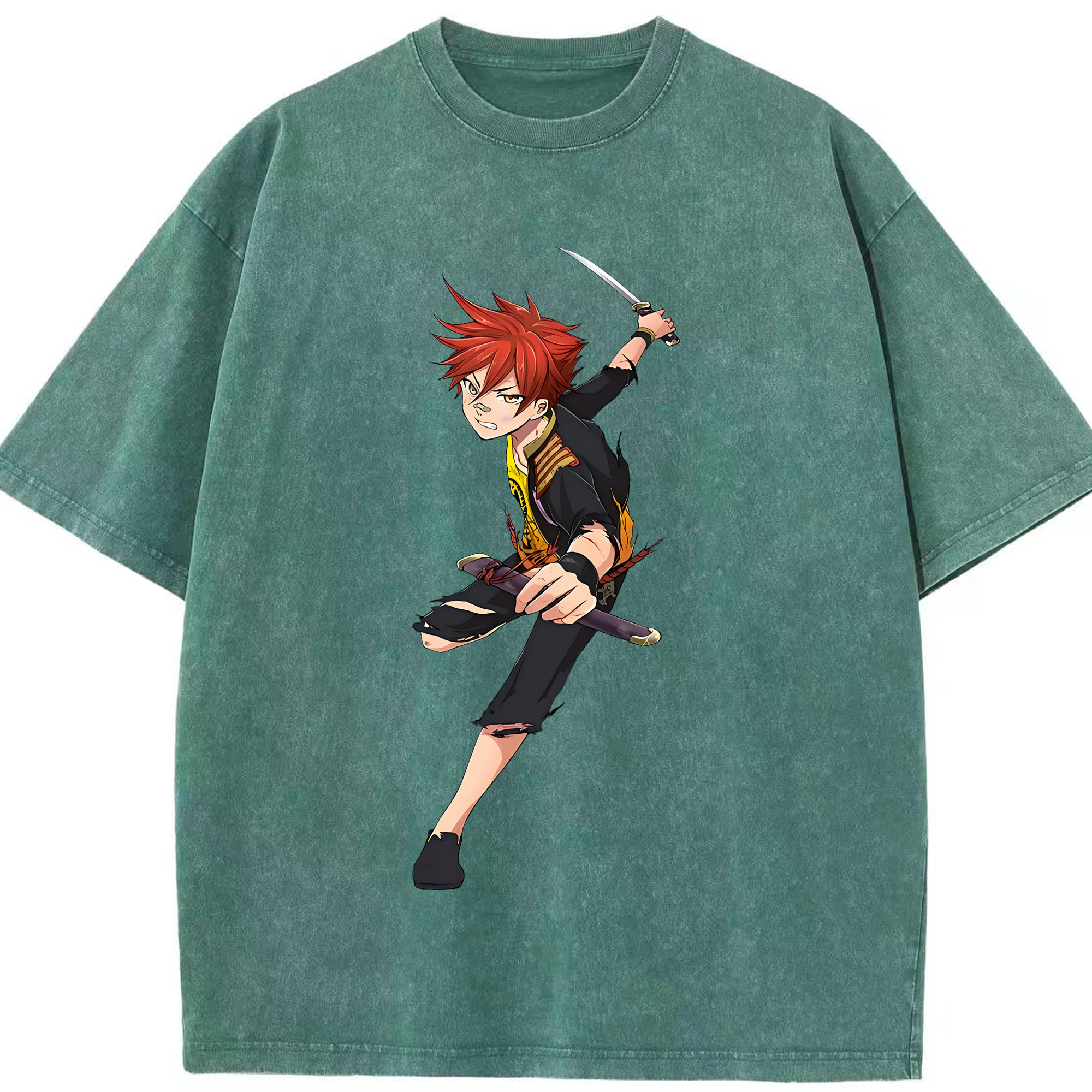 （画像用） 刀剣乱舞 Touken Ranbu 綿100% ヴィンテージ風 半袖Tシャツ（フロントプリント）